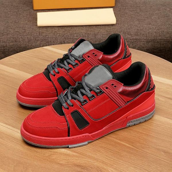 

fashion classic trainer sneaker mens shoes with origin box drop ship breathable style footwears comfortable lace -up casual men shoes, Black