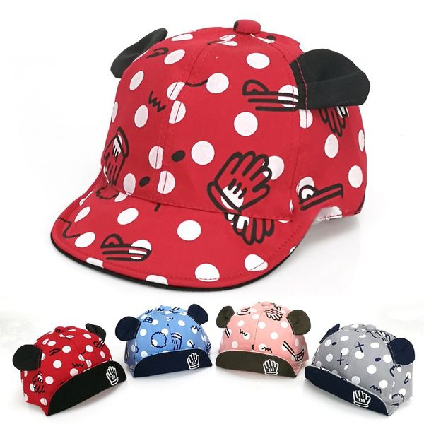 

хлопок baby cap мультфильм симпатичные уши палм dot детские бейсболки весна лето осень открытом воздухе ребенок дети мальчик девочка вс hat, Yellow