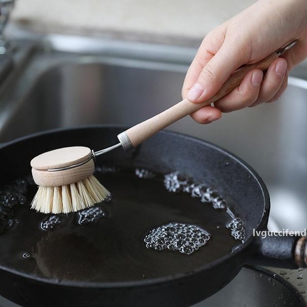 

natural beech cleaning brush wooden long handle washing brushes multifunctional kitchen cleaning tool for dish bottle pot lx2712