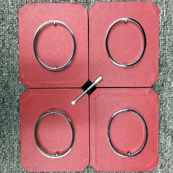 

love titanium steel silver rose gold with diamonds bracelet bangles women men screw bracelet couple jewelry wholesale 6q6n, Black