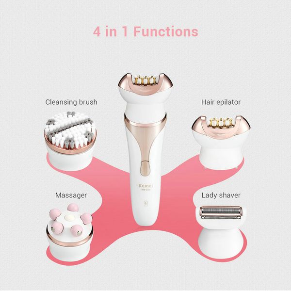 

new style kemei km 296 multi functional womens beauty body hugging set electric epilator lady shaver hair removal device hairclippersshop rc