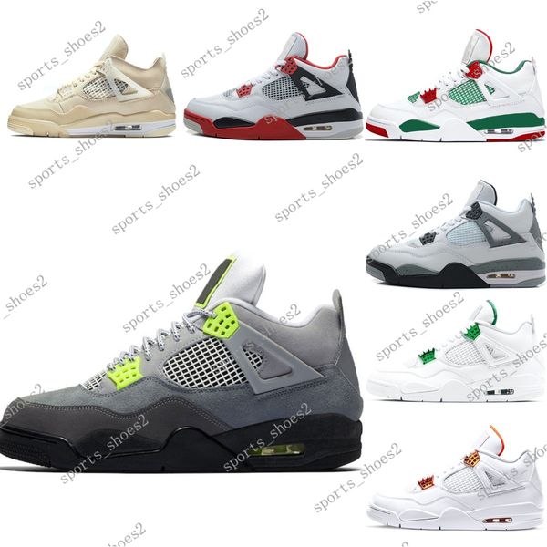 

2020 neon 4 4s men women basketball shoes black cat court purple cactus jack athletics mens womens trainers sports sneakers size7-13 07#001
