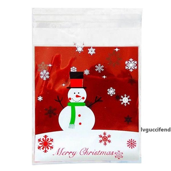 

100 pcs sachets pouches snowman packing bag for cookies biscuits candy
