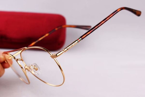 

designer quality g0388s lightweight pilot metal eyewear frame double-bridge elastic-temple for fashion prescription fullset packing case