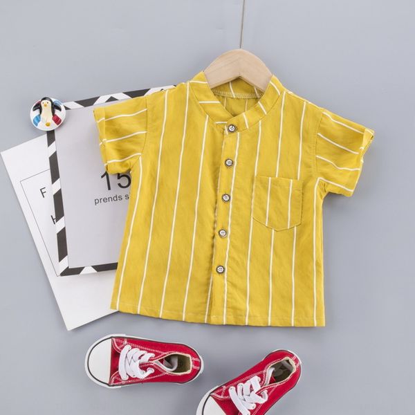 

одежда 2020 лето с короткими рукавами хлопчатобумажной пряжи рубашка сингла детской рубашка детской одеждой часть сыпучая версия, White;black