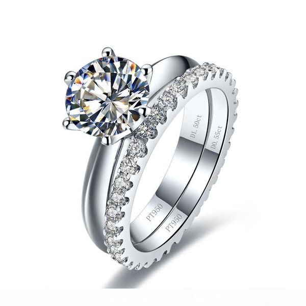 

бесплатная доставка всего 1.55ct обручальное кольцо набор из белого золота гальваническим синтетический алмаз обручальные кольца твердые сер, Slivery;golden