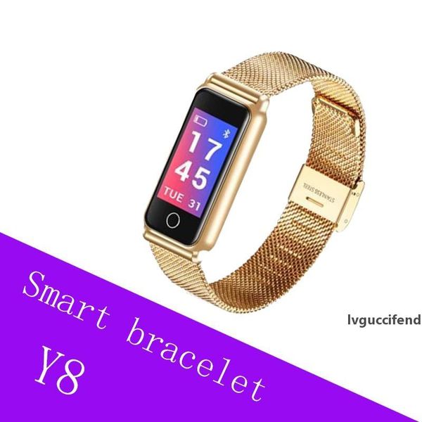 

fitness bracelet blood pressure blood oxygen band waterproof ip67 heart rate y8 smartband pedometer fitness tracker 0.96 inch color watch