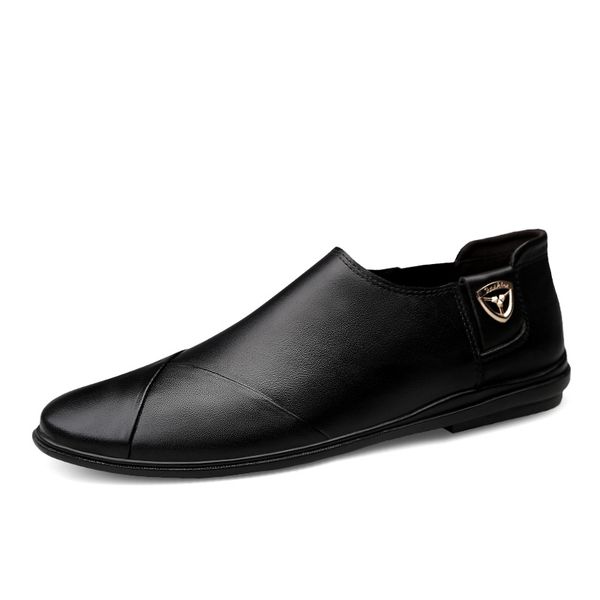 

men shoes italian casual mens loafers moccasin breathable slip on black driving shoes plus size 37-45 black flats %