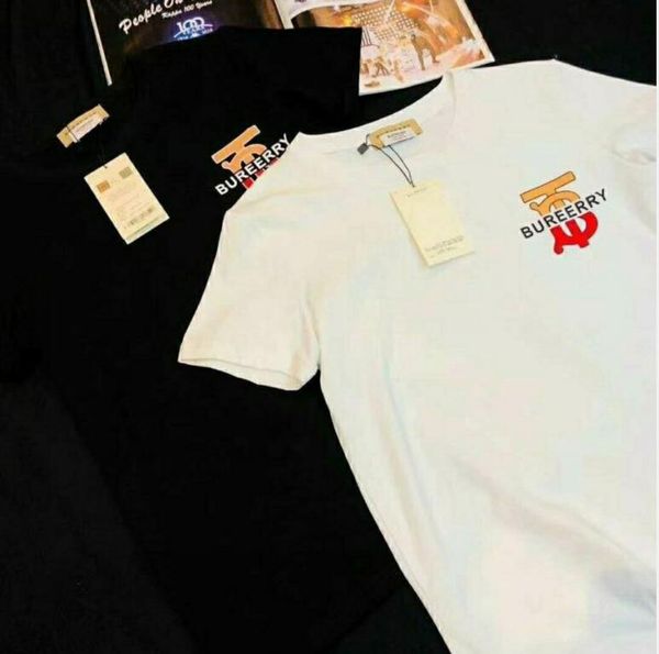 

spring/summer 2020 new fashion cotton round collar t-shirt breathable and loose travel leisure couples short sleeves f2, White