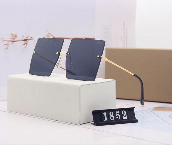 

mens womens square sunglasses rimless oversized avant-garde designer sunglass lentes men women fashion eyewear popular sun glasses wholesale, Black
