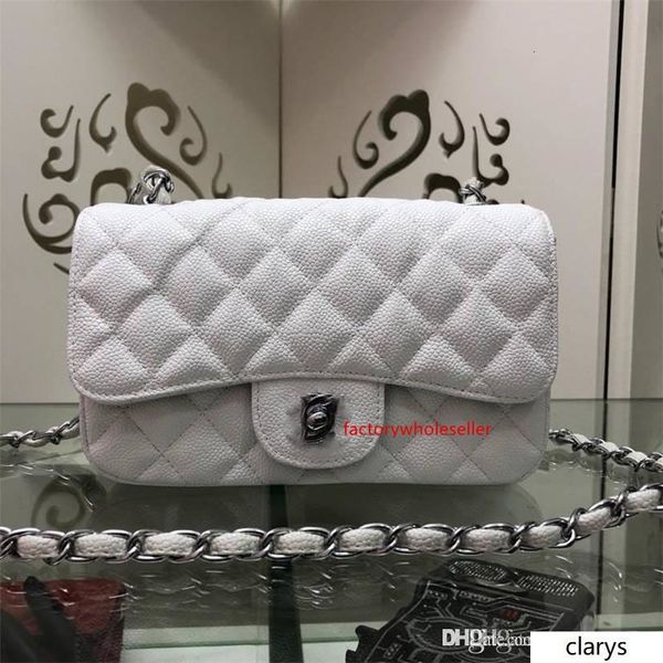

2020 vintage white quilted lambskin ccc lock flap chain shoulder bag 1116 size:20*12*7cm