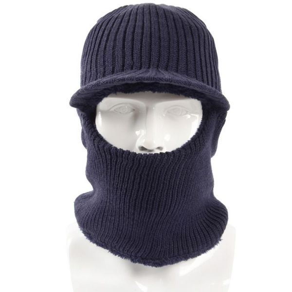 

комфортная unisex шлема зимы шарфа skullies шапочки вязаная шапка маска толстый балаклава visor earflap beanie шапки плюшевые cap, Black;white