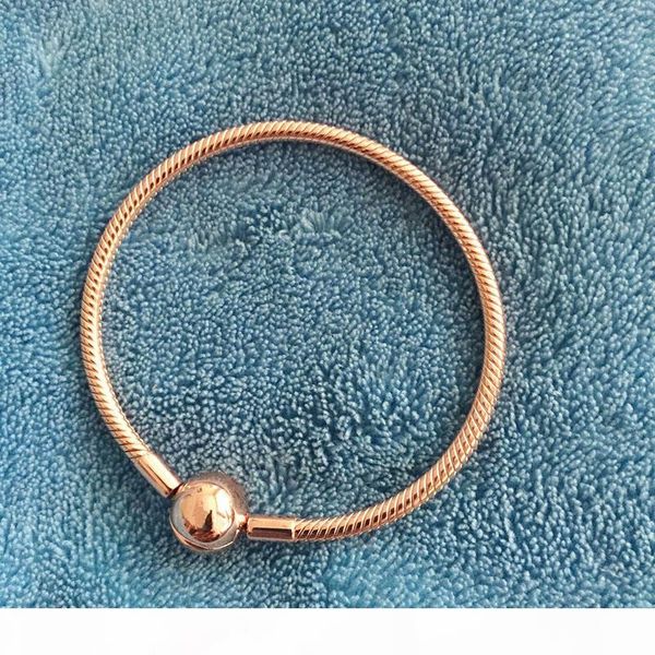 

fashion 925 sterling silver charms bracelet with logo for designer rose gold plated snake chain bracelet for women with original box, Golden;silver