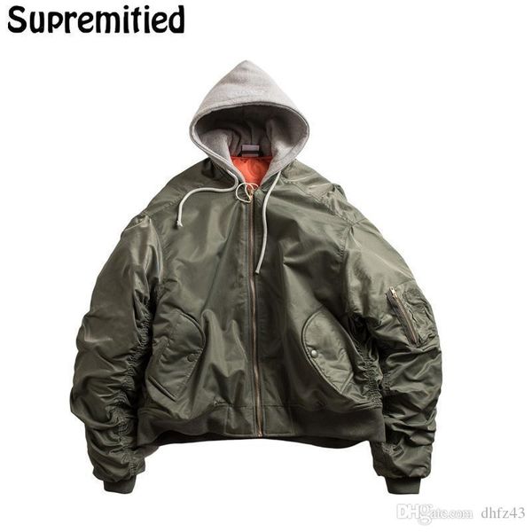

wholesale- supremitied jackets men women oversized hip hop tactical bomber jacket, Black;brown