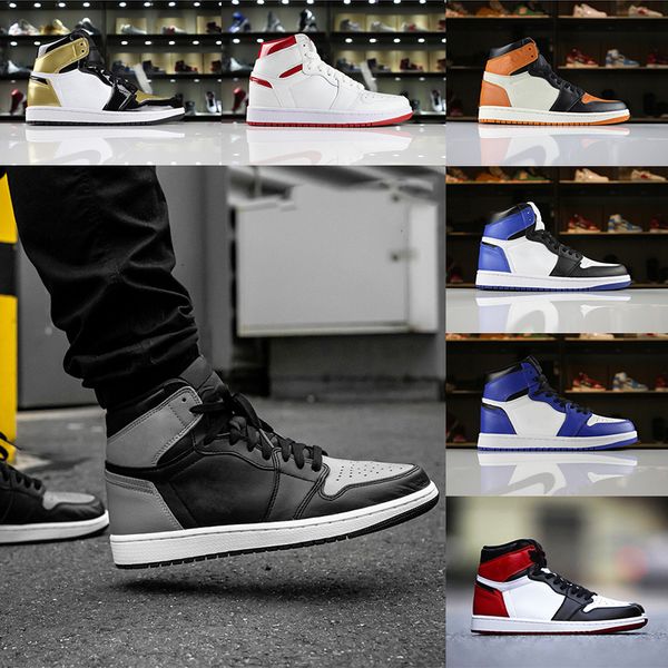 

wholesale 1 og men basketball shoes blue-moon gold black toe yellow-ochre shadow storm-blue trainers sport athletics sneakers shoes us 8-13