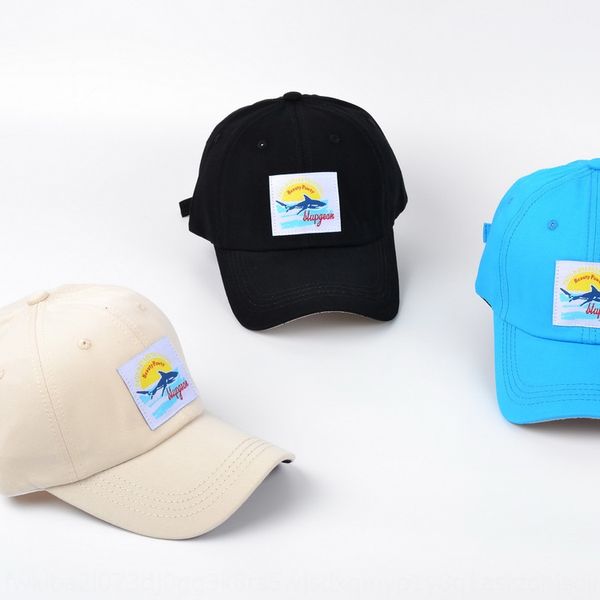 

women's summer style cloth shark baseball baseball sun hat sun hat cotton soft cap men's fashion outdoor sunshade cap, Blue;gray