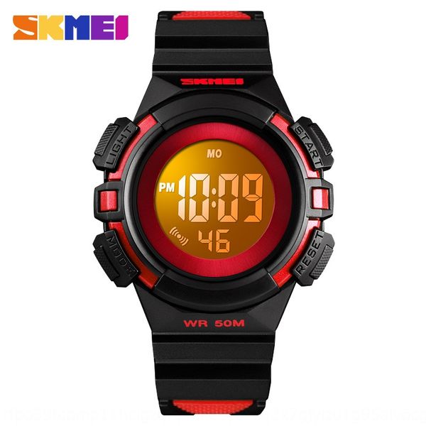 

skmei electronic new multi-functional sports watch outdoor men's colorful led lamp student electronic watch, Blue
