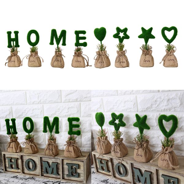 

8pack artificial bonsai small sack flowers potted home deskornament