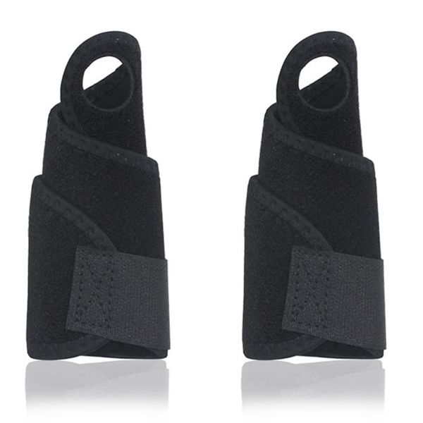 

2 pcs wrist strap adjustable sports wrist for weight lifting strength training carpal tunnel tendon wrist, black, Black;red