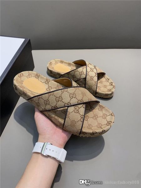 

mens classic printed canvas slippers, cross combination sandals slipper, light rubber platform slippers size 38-45, Black