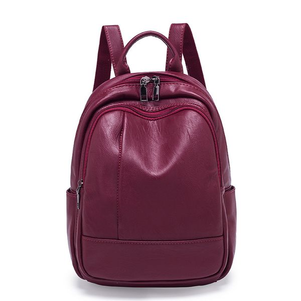 

hgcbb 9l mini women leather backpack 2020 classic small mini backpack female vintage school backpacks bag teens red black brown