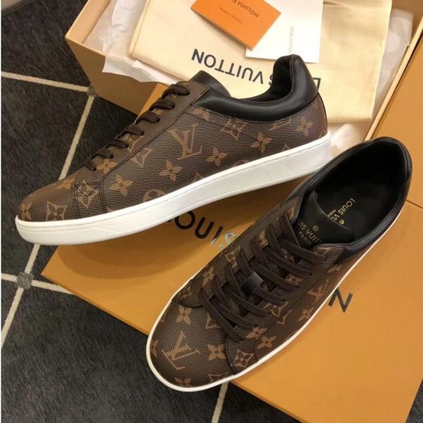 

высокое качество мужская повседневная обувь, дышащий спортивные платформы обувь кожа кроссовки, удобные плоские мужская обувь с коробкой люк, Black