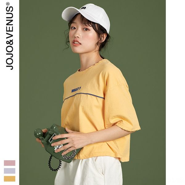 

high waist women's short sleeve 2020 summer new women's loose cotton t-shirt jacket cotton t-shirt korean style 1800, White