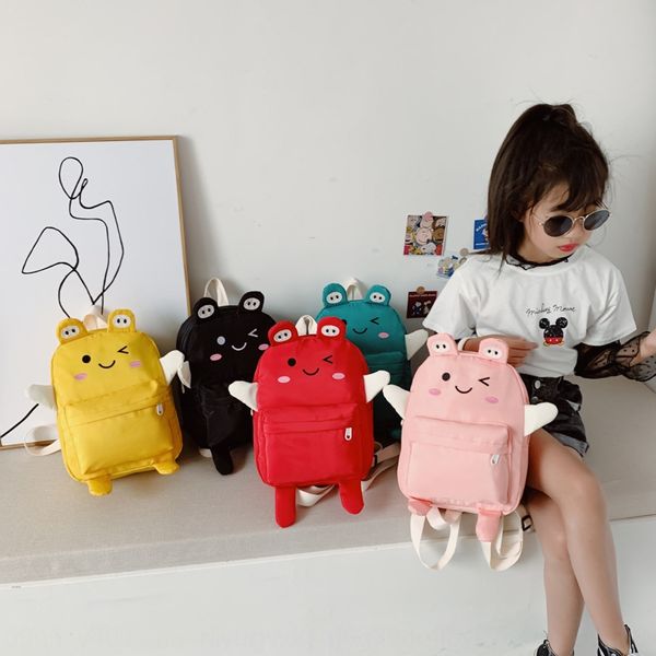 

small backpack kindergarten schoolbag female 2020 new cartoon cute children's bag burden-reducing ridge backpack