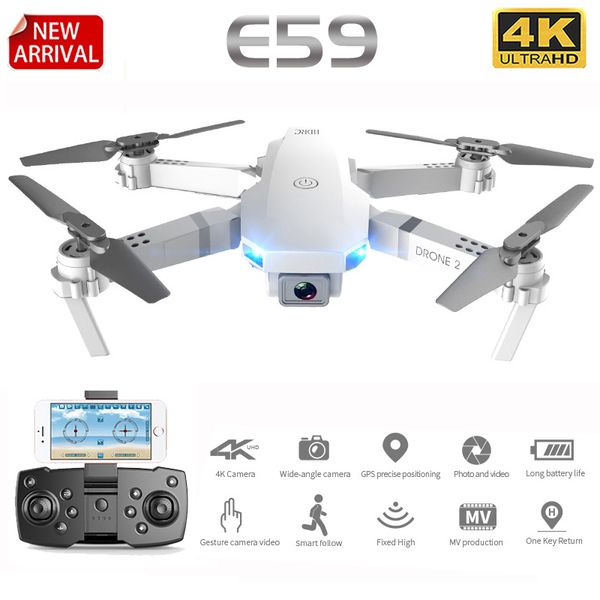 

e59 rc drone 4k hd камеры профессиональный аэрофотосъемки вертолет 360 градусов флип wifi передача в реальном времени quadcopter