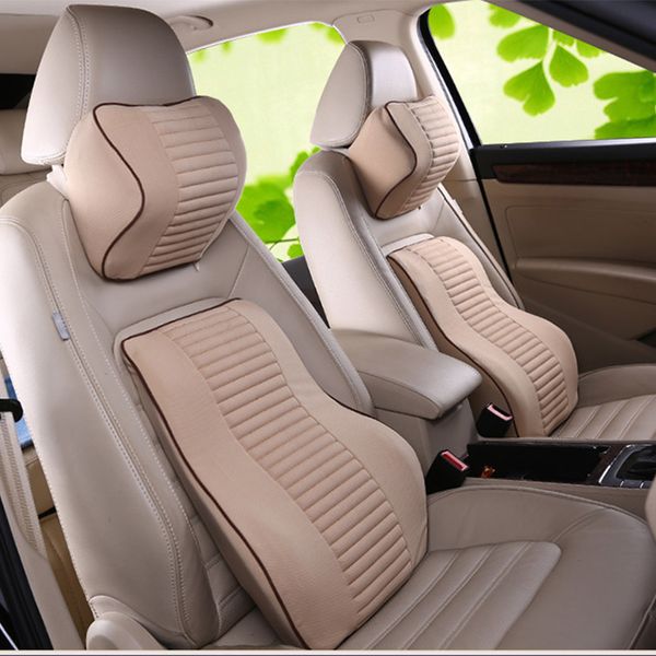

2020 neck pillow lumbar waist support headrest pillows back cushion seat supports memory foam seat covers auto accessories
