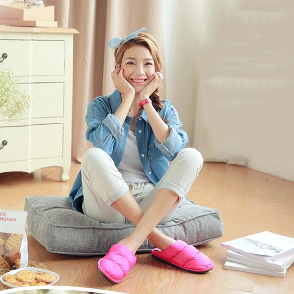 

унисекс вниз тапочки зимние тапочки хлопка легкий теплые мужские вьетнамки erkek ayakkabi ae470, Black