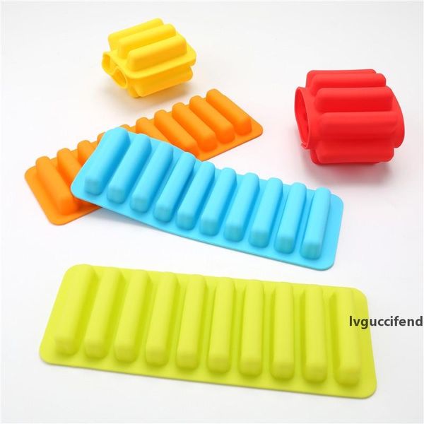 

силиконовые печенье popsicle mold силиконовых ice cube шоколад diy плесень 10 отверстий длинного finger бар бисквит шоколад форма для льда
