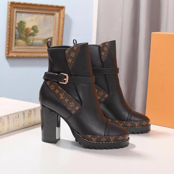 

2021 womens fashion ankle boots discovery ankle martin boot with origin box bottes femmes luxury leather big size women shoes chaussures de