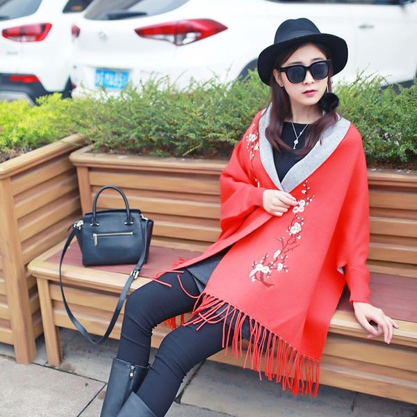 

scarf cloak scarf shawl cloak shawl, Blue;gray