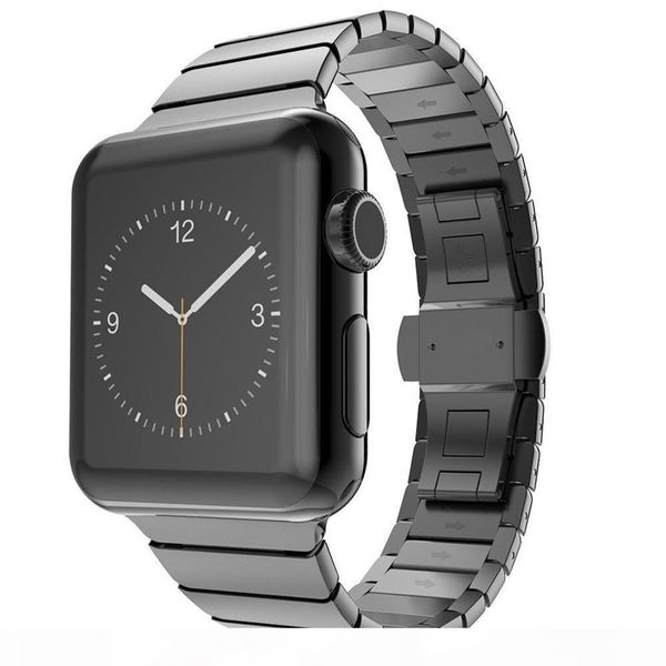

ремень для полосы 5series44 мм 40 мм iwatch4 полосы 42мм 38мм из нержавеющей стали браслета соединение металла вахты диапазона-2, Black;brown