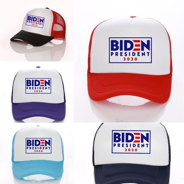 

ik20v biden joe baseball president 3 colors american election adjustable trucker hats outdoor letter embroidery hat 2020 party hats, Blue;gray