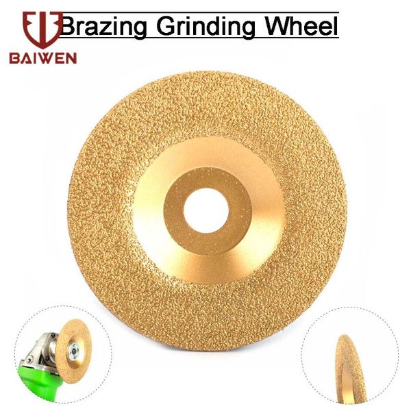 

100mm vacuum brazed diamond cutting grinding disc for angle grinder cut all stone and construction material hole 16mm(5/8'')