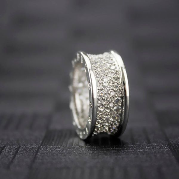 

925 sterling silver diamond wide ring men designer jewelry luxury women natural crystal engagement ring charms fine jewelry on sale, Slivery;golden