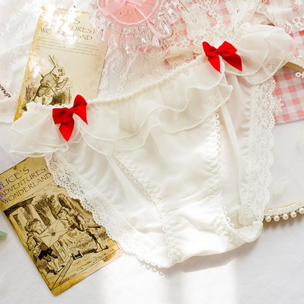 

spring and summer butterfly new women's luo lita cute mesh girl's underwear bow fresh underwear, Black;white