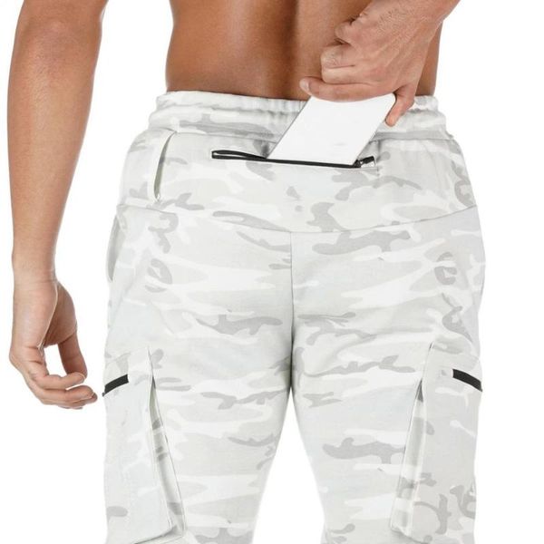 

2020 autumn men's trousers solid jogging multi-pocket camouflage bodybuilding long pants trousers training pants track casual, Black