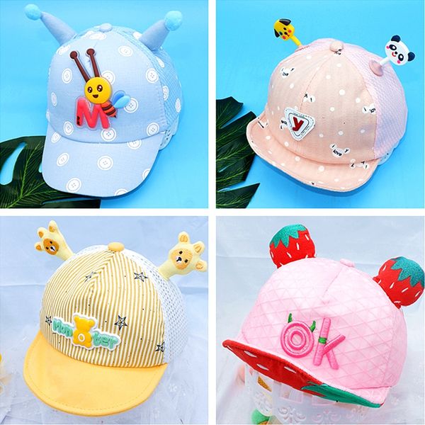 

anti-fly foam gauze sun-proof sunshade cap autumn sunscreen baby hat sunscreen hat baby sun soft eaves cute, Blue;gray