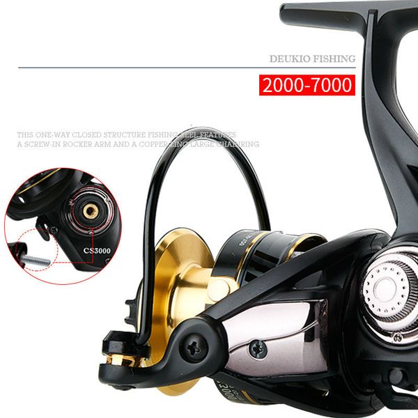 

2019 metal spool spinning fishing reel 13+1bb 2000-7000 series 5.0:1speed reatio superior wheel for freshwater saltwater fishing