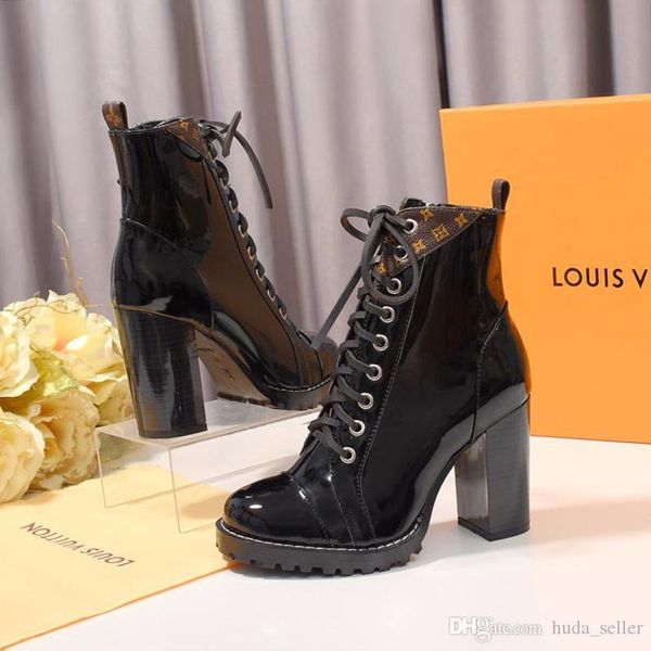 

star trail ankle boot womens shoes leather heel vintage women boot comfortable lace -up type shoes zapatos de lujo para mujer