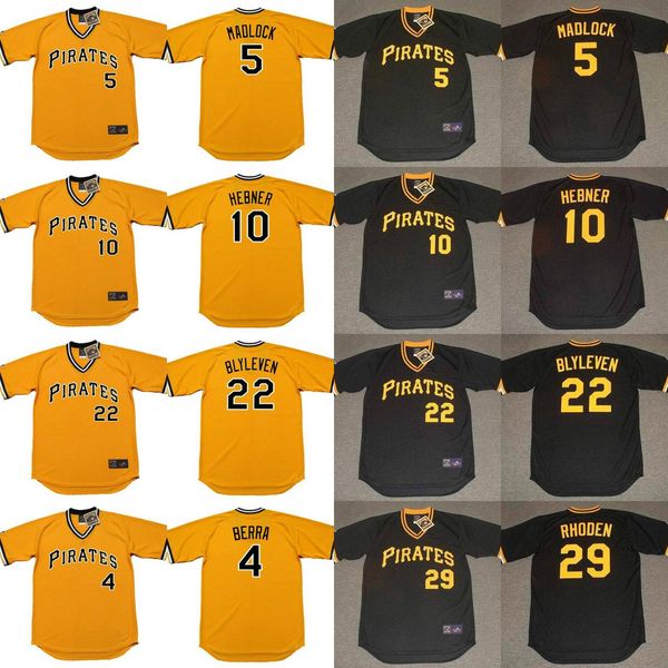 

pittsburgh 3 phil garner 6 tony pena 18 omar moreno 24 mike easler 26 jim bibby 4 dale berra 5 bill madlock 10 richie hebner jersey, Black
