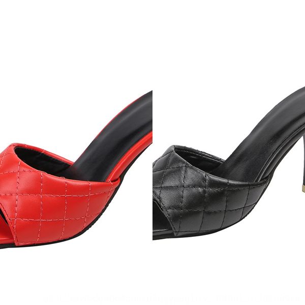 

плюс размер 35-44 тапочки женские 2020 новых весной рыба рот сандалии женщин высокий каблук обуви на высоких каблуках сандалии и обувь на вы