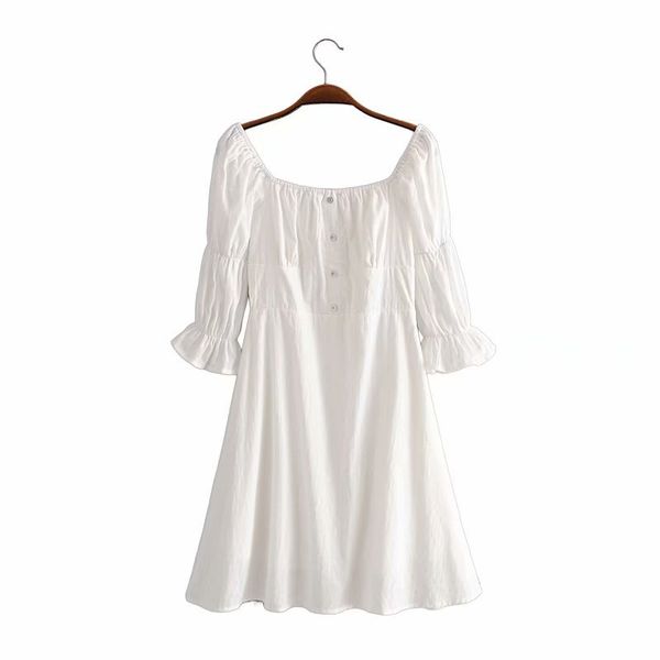 

2020 spring summer new lace jacquard off-shoulder white zaraing women dress sheining zanzeaing female dress yup8491, Black;gray