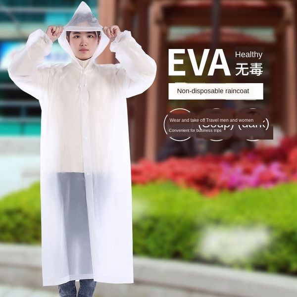 

fashion simple single long eva electric bicycle one-piece clothes multi-purpose electric vehicle bicycle poncho, Red;brown