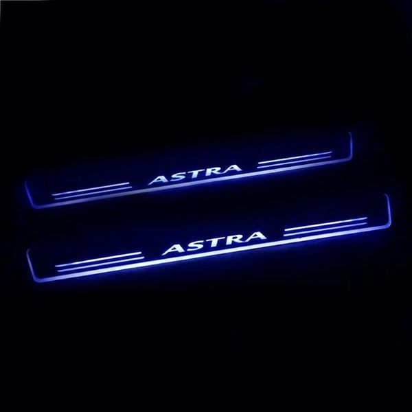 

acrylic moving led welcome pedal car scuff plate pedal door sill pathway light for astra j h 2020 2020