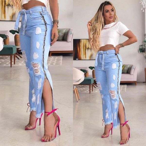 

chocomist jeans high waist jeans boyfriend for women n005, Blue
