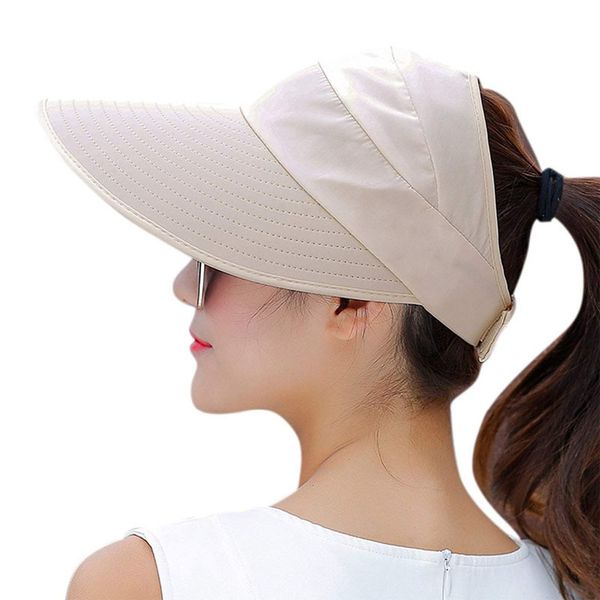 

women sun hats uv protection summer beach hat wide brim visor caps, Blue;gray